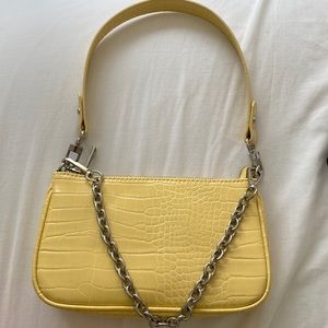 Yellow Pebbled Shoulder Bag (Urban Outfitters)